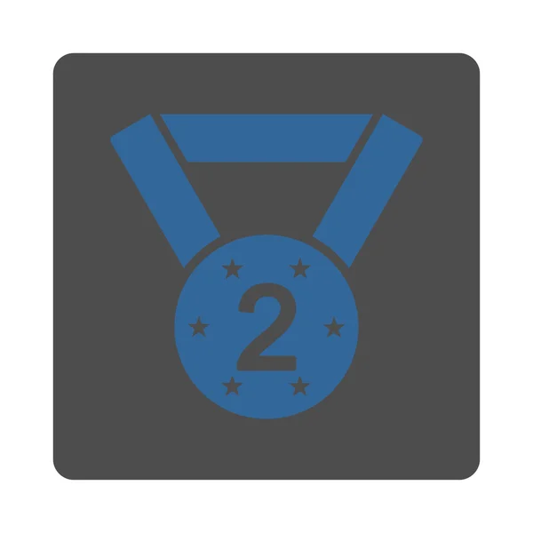 Segundo ícone de medalha de botões de prêmio OverColor Set — Fotografia de Stock