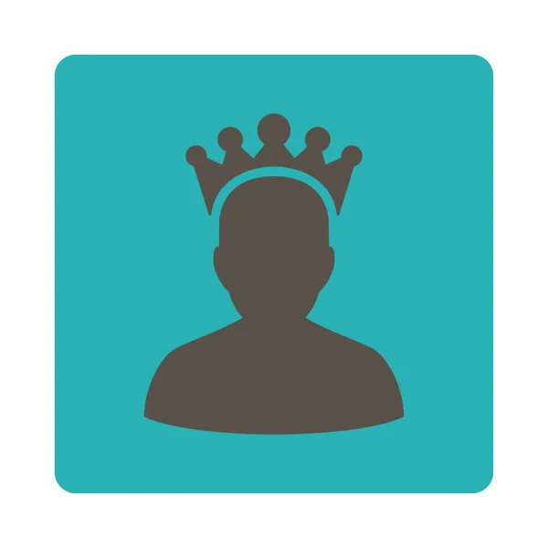 König-Symbol aus Prämienschaltflächen Überfarbensatz — Stockfoto