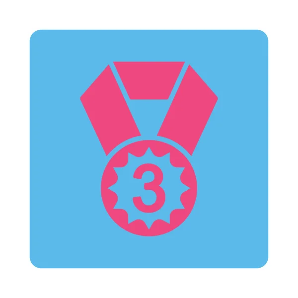 Third place icon from Award Buttons OverColor Set — Stock Photo, Image
