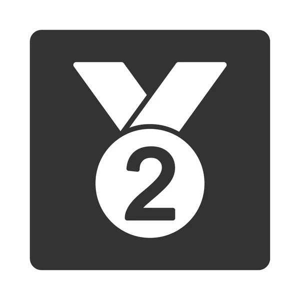 Иконка серебряной медали из Наградных кнопок OverColor Set — стоковое фото