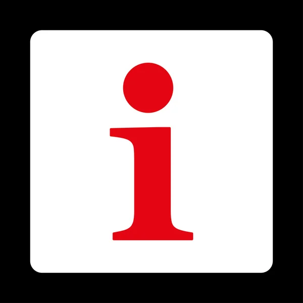 情報フラット赤と白の色の丸いボタン — ストック写真