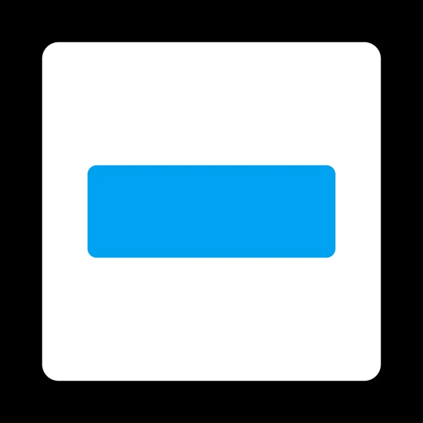 Minus plat blauwe en witte kleuren afgerond knop — Stockfoto