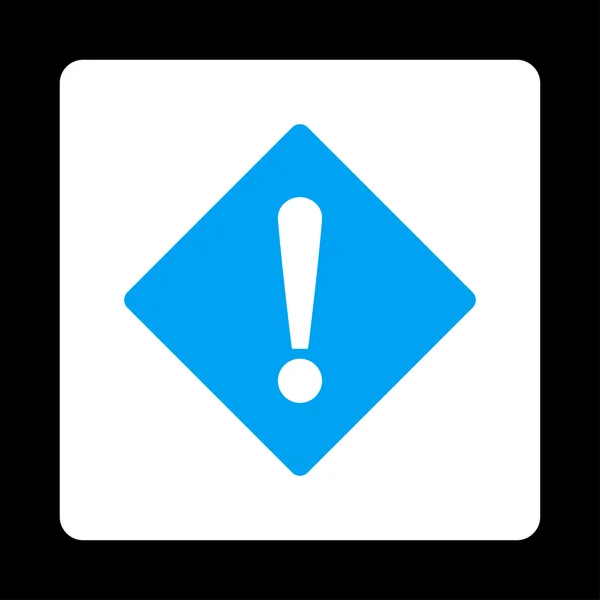 Erro plana azul e branco cores arredondadas botão — Fotografia de Stock