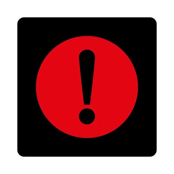 Problem flat intensive red and black colors rounded button — Stock Photo, Image