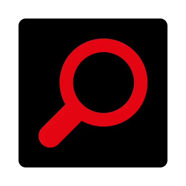 Zobrazit tlačítko byt intenzivní červené a černé barvy, zaoblený — Stock fotografie