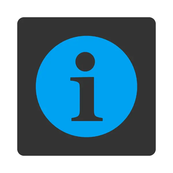 情報フラット ブルーとグレー色の丸いボタン — ストック写真
