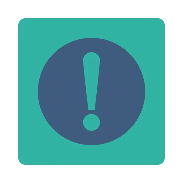 Problem flat cobalt and cyan colors rounded button — Stock Photo, Image