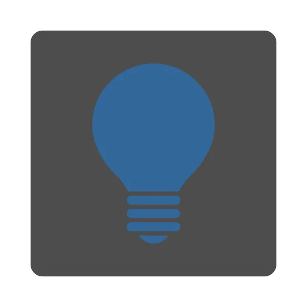 電気電球フラット コバルトと丸みを帯びた灰色の色] ボタン — ストック写真