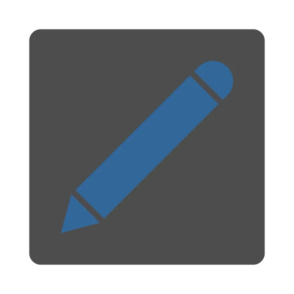 연필 플랫 코발트, 둥근 회색 색상 버튼 — 스톡 사진