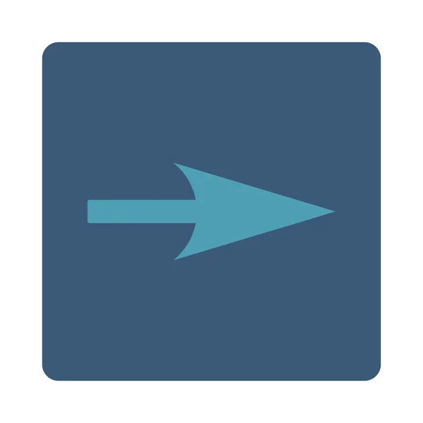 Flecha Axis X plana de color cian y azul botón redondeado —  Fotos de Stock