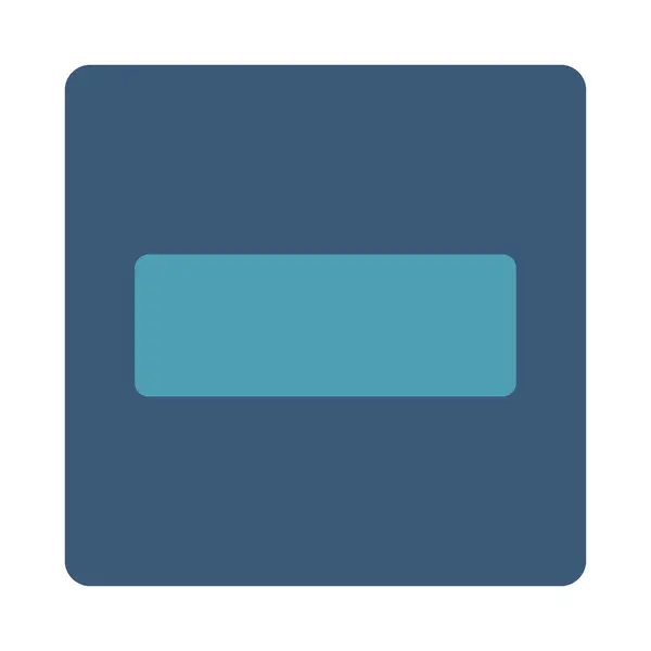 Menos ciano plana e azul cores arredondadas botão — Fotografia de Stock