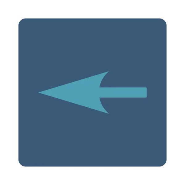 Flecha izquierda aguda plana cyan y colores azules botón redondeado —  Fotos de Stock