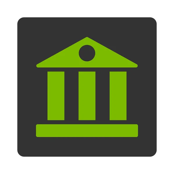 Banco plana eco verde e cinza cores arredondadas botão — Fotografia de Stock