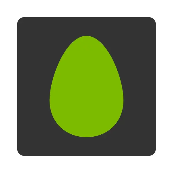 Egg piatto eco verde e grigio colori arrotondato pulsante — Foto Stock
