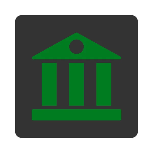 Bankovní ploché zelené a šedé barvy zaoblené tlačítko — Stock fotografie