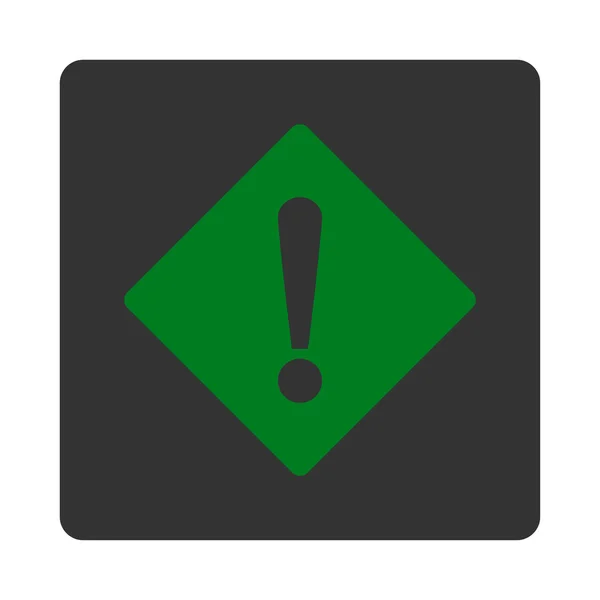 Error plano de color verde y gris botón redondeado — Foto de Stock