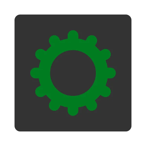 Sprzęt płaskiej zielony i szary kolory zaokrąglone przycisk — Zdjęcie stockowe