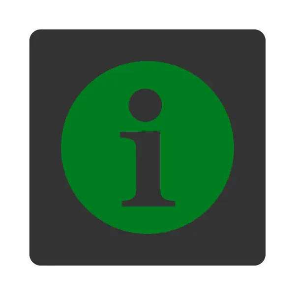 Information platta gröna och grå färger rundade knappen — Stockfoto