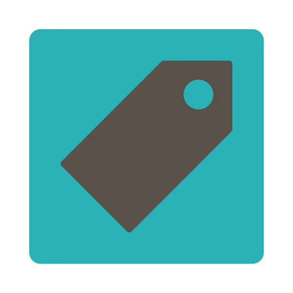 タグ フラット グレーとシアン色の丸いボタン — ストック写真