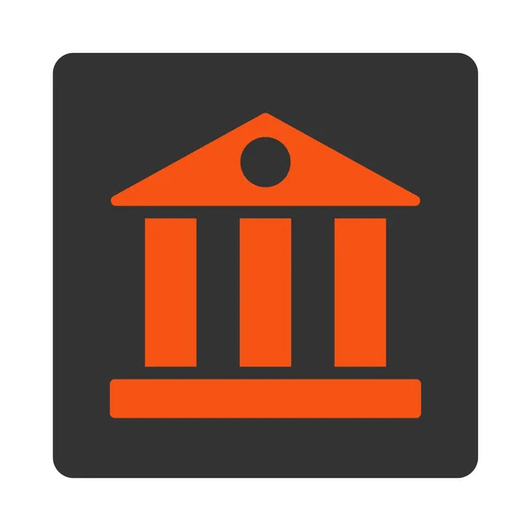 Banco plana laranja e cinza cores arredondadas botão — Fotografia de Stock