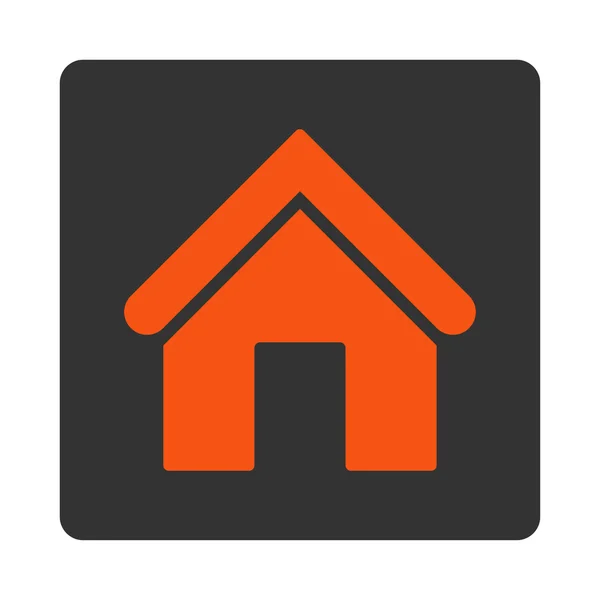 Home plana laranja e cinza cores arredondadas botão — Fotografia de Stock