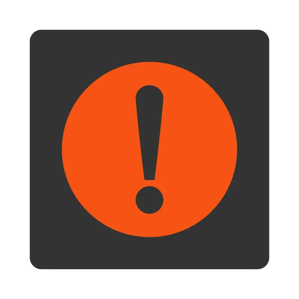 Problem flat orange and gray colors rounded button — Stock Photo, Image