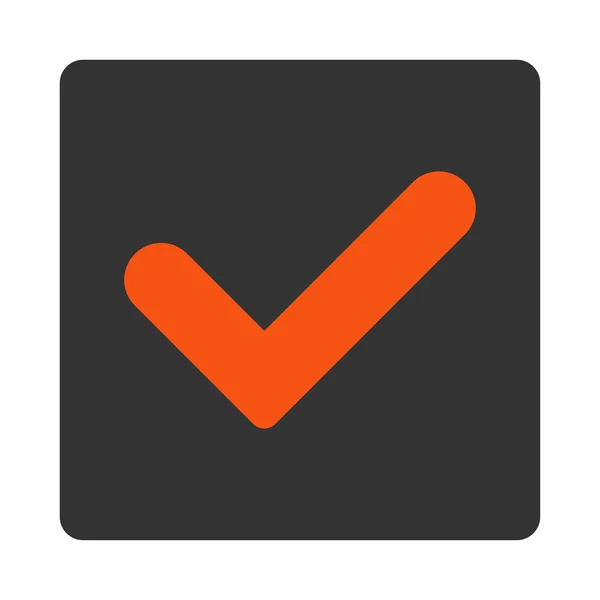 Yes flat orange and gray colors rounded button — Stock Photo, Image