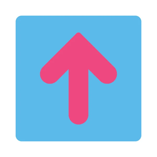 Arrow Up flat pink and blue colors rounded button — Stock Photo, Image