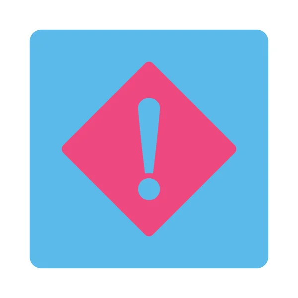 Error flat pink and blue colors rounded button — Stock Photo, Image