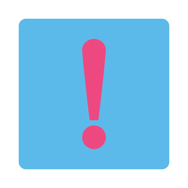 Exclamation Sign flat pink and blue colors rounded button — Stock Photo, Image