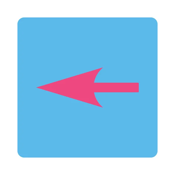 Sharp Left Arrow flat pink and blue colors rounded button — Stock Photo, Image