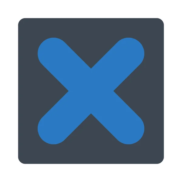 Cancelar plana cores azuis lisas botão arredondado — Fotografia de Stock