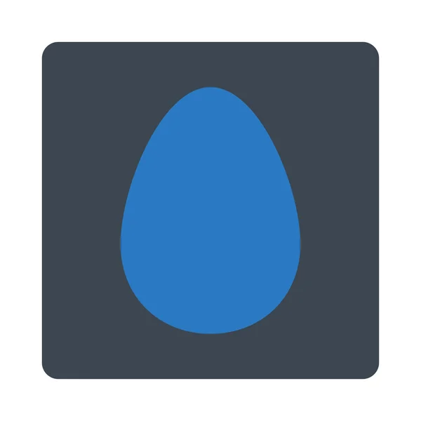 Egg flat smooth blue colors rounded button — Stock Photo, Image