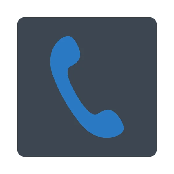 手机扁平光滑的蓝色圆形按钮 — 图库照片