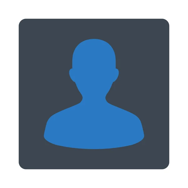 Ploché hladké modré barvy uživatele zaoblené tlačítko — Stock fotografie