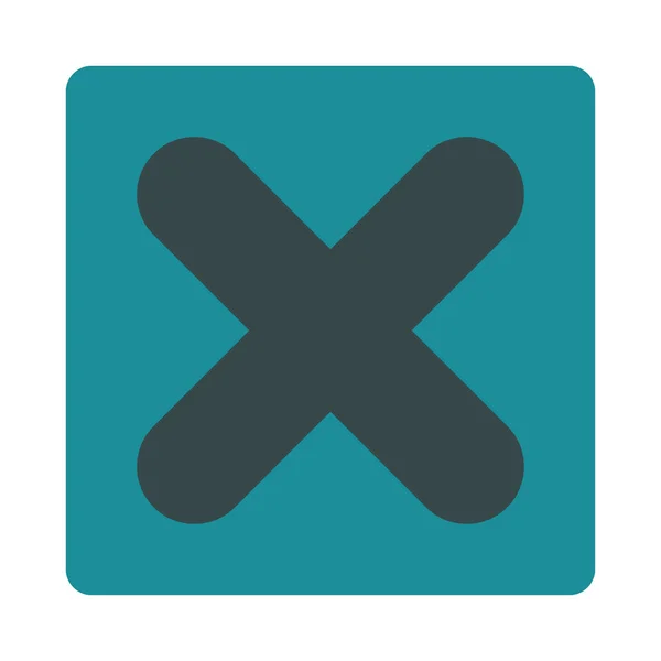 Cancelar plano suave azul colores redondeados botón — Foto de Stock