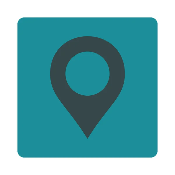 Mapa Marcador plana cores azuis suaves botão arredondado — Fotografia de Stock