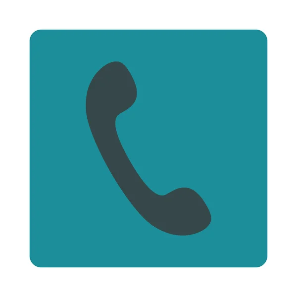 Телефон плоские мягкие голубые цвета округлая кнопка — стоковое фото