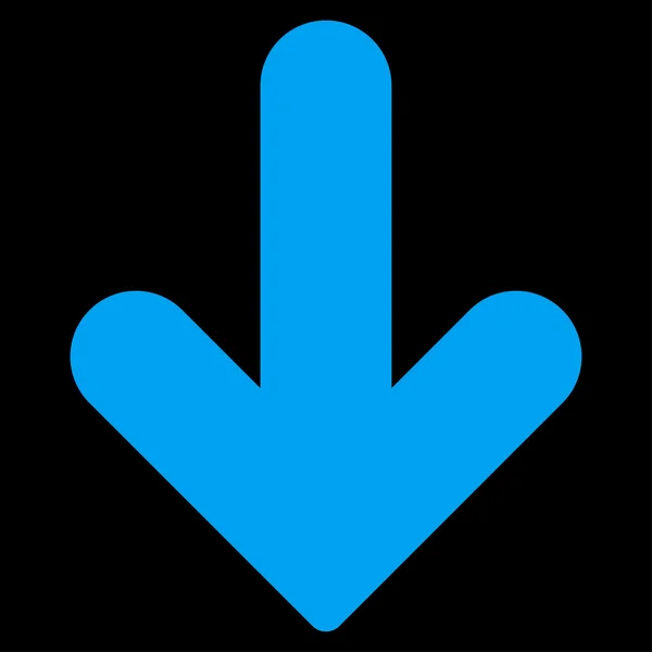 Arrow Down flat blue color icon — Stock Photo, Image