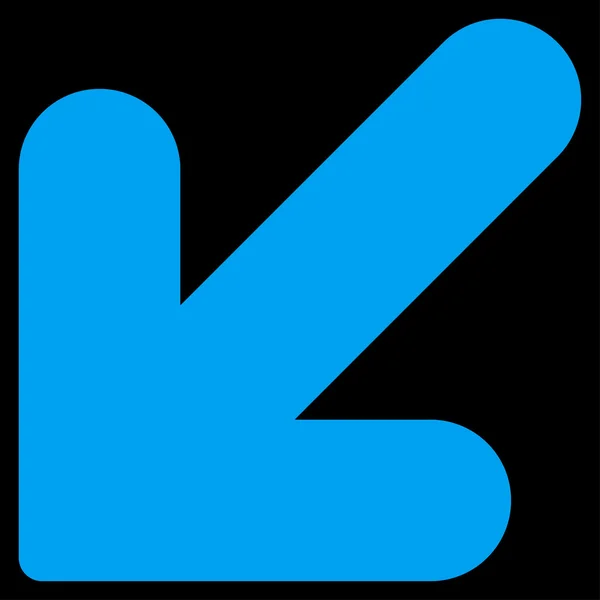 Arrow Down Left flat blue color icon — Stock Photo, Image