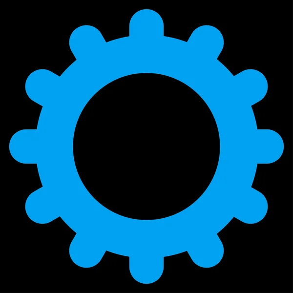 Gear flat blue color icon — Stock Photo, Image