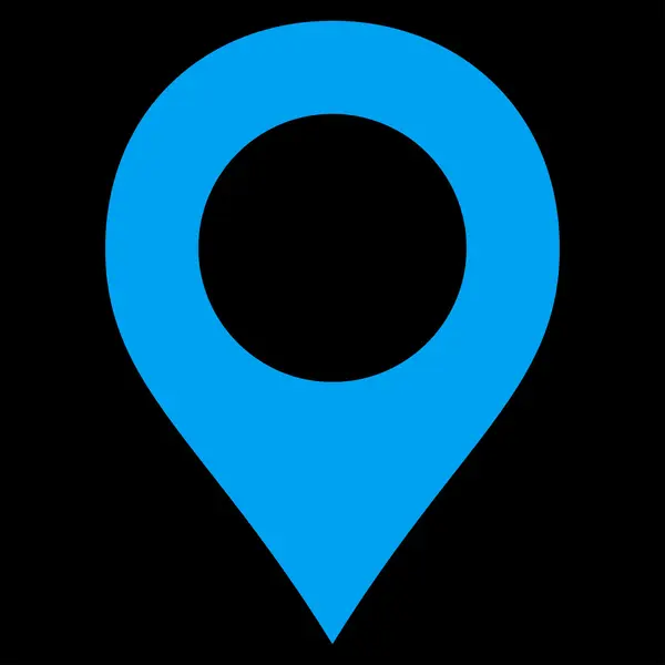 Map Marker flat blue color icon — Stock Photo, Image