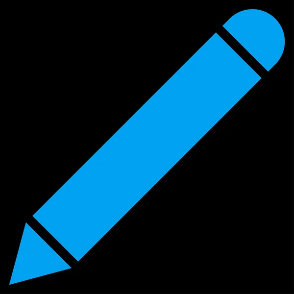 Ikona kolor ołówka płaskie niebieskie — Zdjęcie stockowe