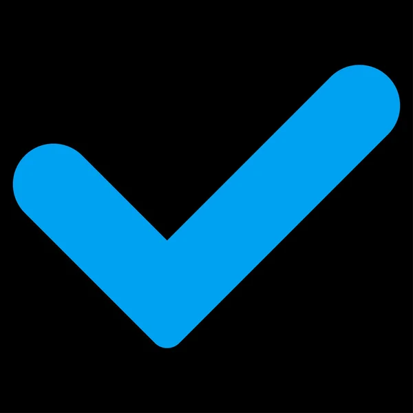 Yes flat blue color icon — Stock Photo, Image