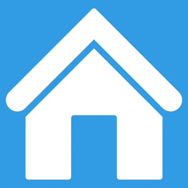 Otthoni lapos fehér színű ikon — Stock Fotó