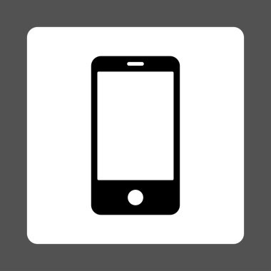 Smartphone düz siyah beyaz yuvarlak renkler düğmesi