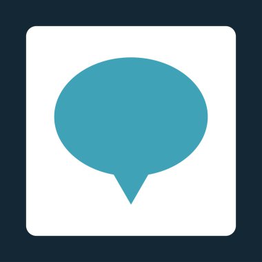 Afiş düz mavi ve beyaz renkler düğmesini yuvarlak