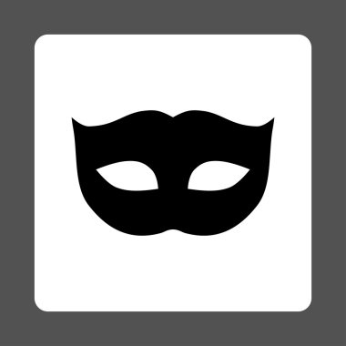 Gizlilik maskesi düz siyah beyaz yuvarlak renkler düğmesi