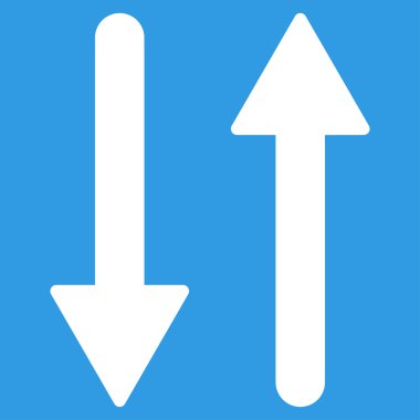 Oklar Exchange dikey düz beyaz renk simgesi