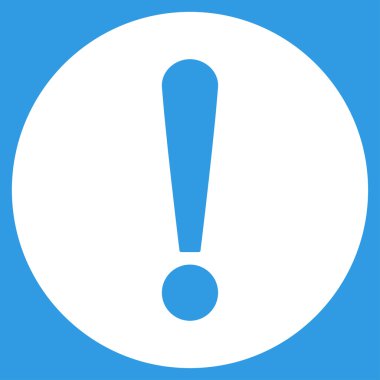 Sorun düz beyaz renk simgesi